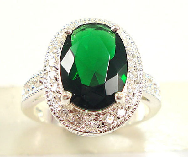 Elegant Women's Red Corundum Ring Oversized Zircon Fashion