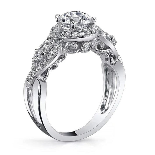 Mozambican Diamond Ring S925 Sterling Silver Inlaid Diamond Ring Gorgeous Vintage Court Women's Oiran Full Diamond Ring