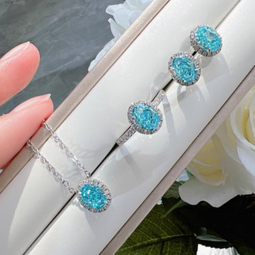 1.5 Carat Fresh Navy Blue Treasure Ring, Light Luxury And Niche - ZNJEWELRY