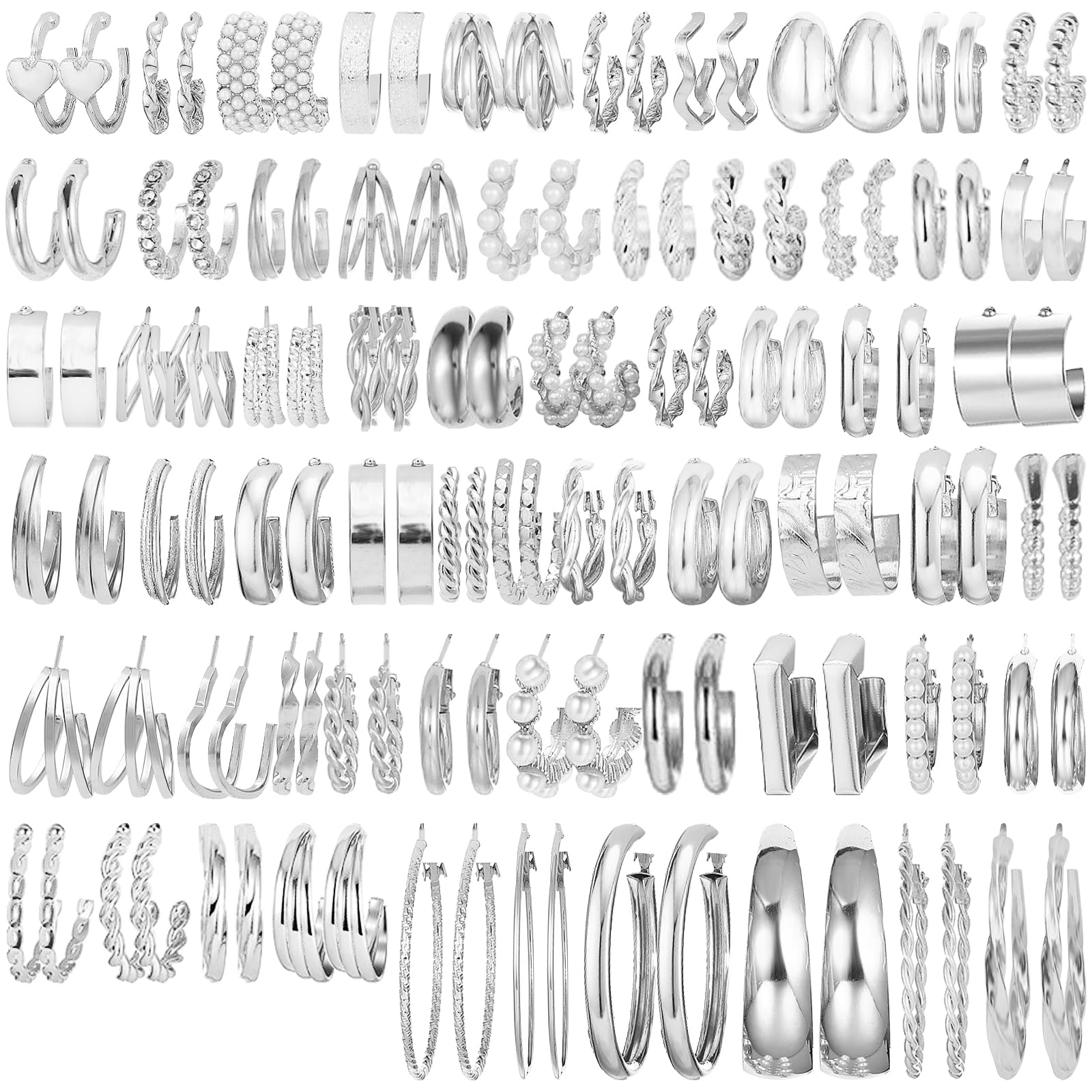 NEWITIN 69 Pieces Gold Jewelry Set for Women Fashion Costume Jewelry Gold Plated Necklace Bracelet Earrings Set for Women