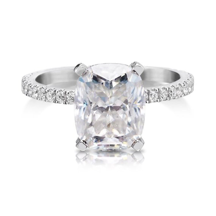 925 Silver White Zircon Female Holiday Ring