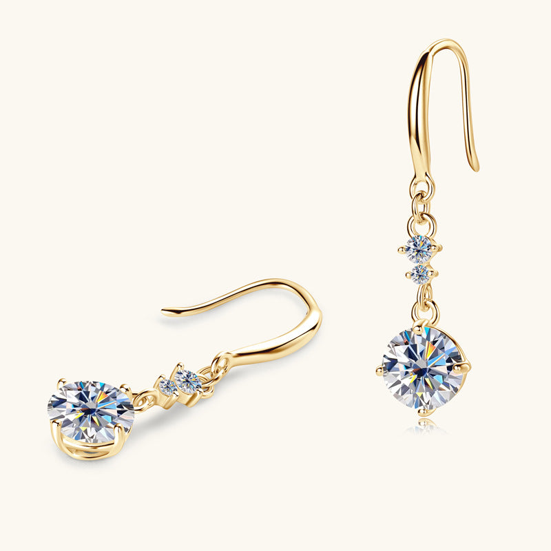 Affordable Luxury Style High-grade Girls' Moissanite Earrings