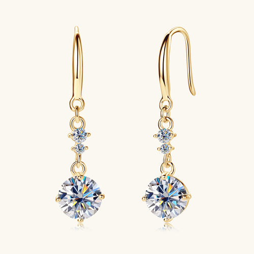 Affordable Luxury Style High-grade Girls' Moissanite Earrings