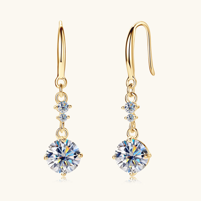 Affordable Luxury Style High-grade Girls' Moissanite Earrings