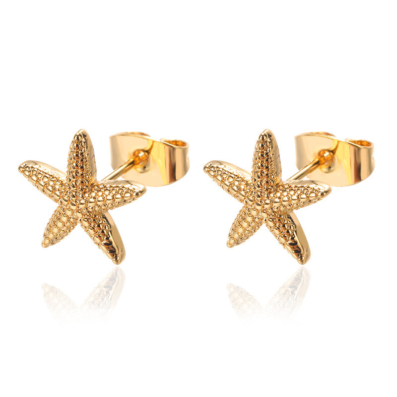 Convex Heart-shaped Inlaid Beads Light Luxury Earrings