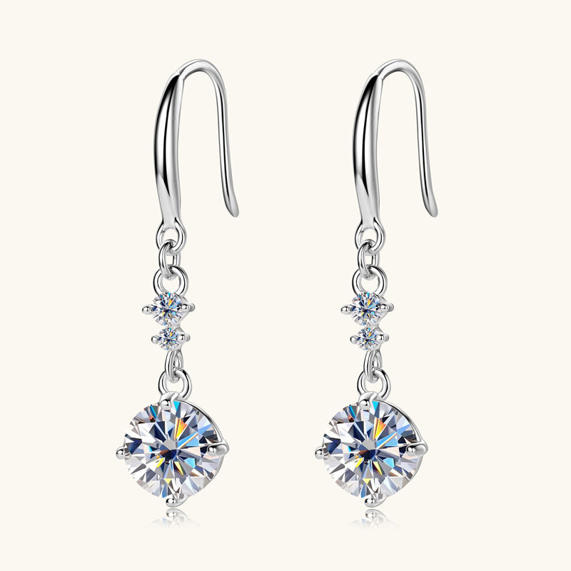 Affordable Luxury Style High-grade Girls' Moissanite Earrings