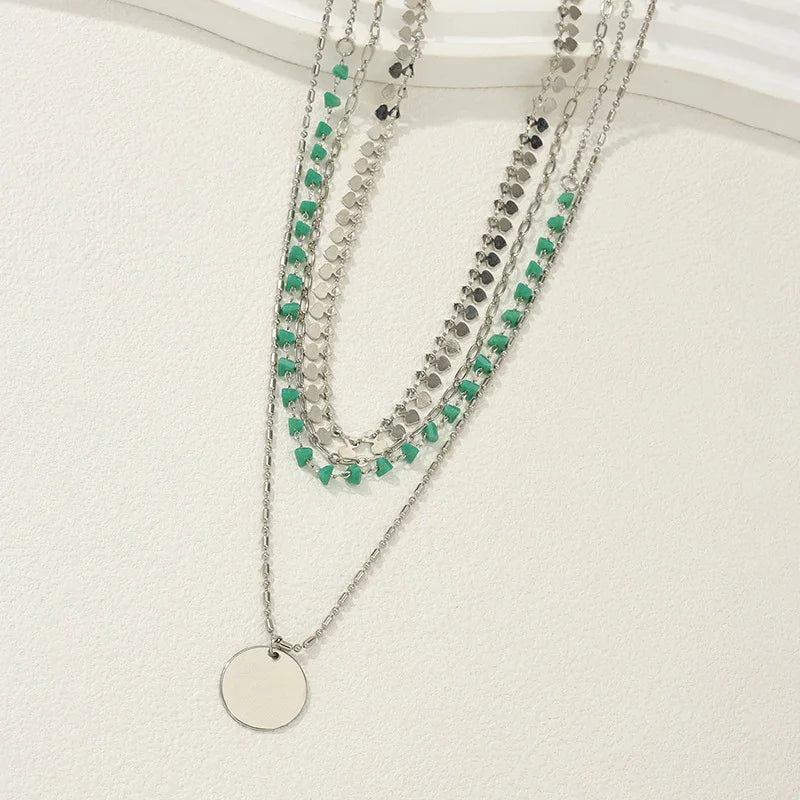 Four Twin Necklace Suit Vintage Pendant Women's Jewelry