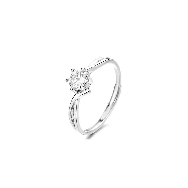 Angel's Kiss Moissanite Ring Women's Imitation Diamond Skinny Twist Arm Design Proposal Engagement Wedding Gifts