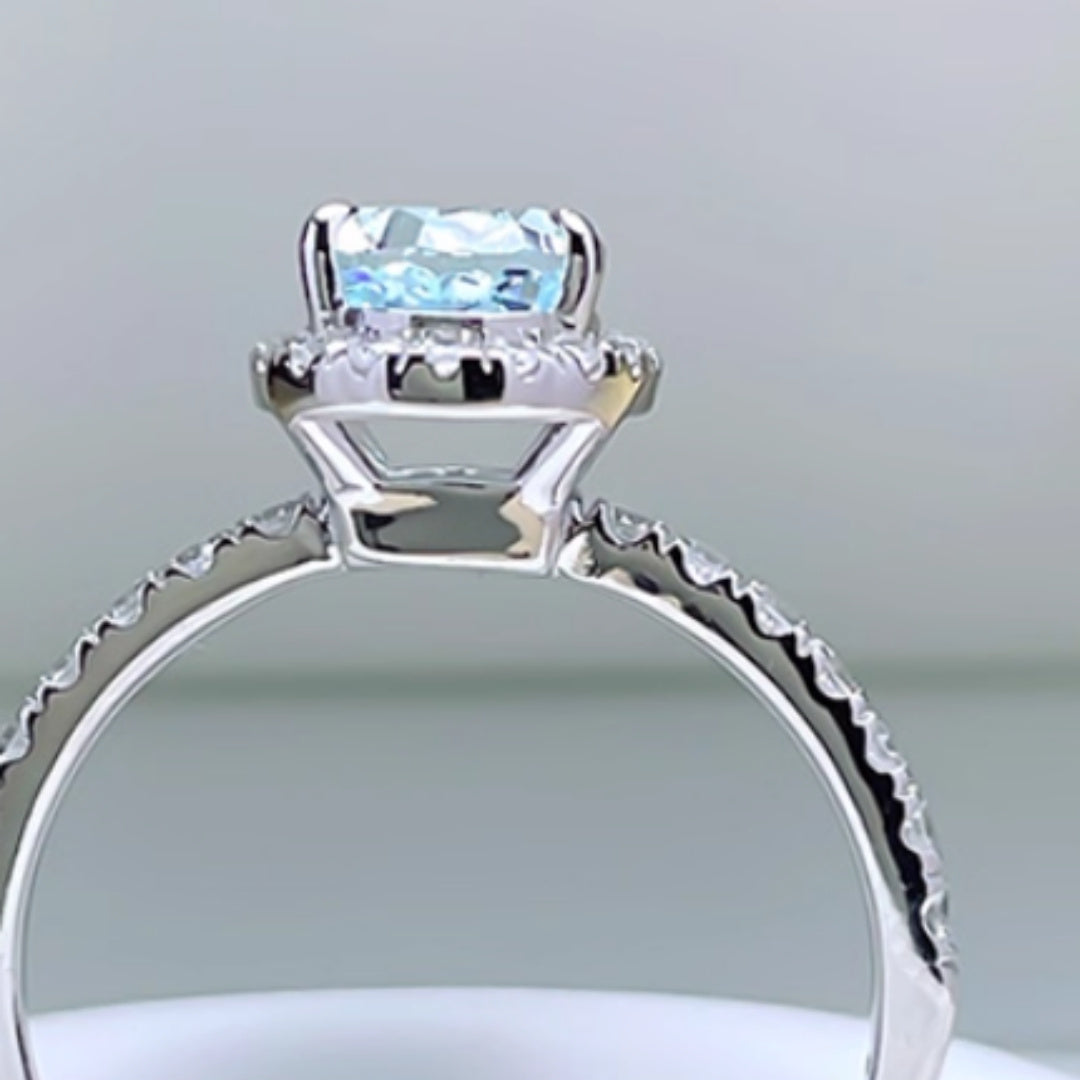 1.5 Carat Fresh Navy Blue Treasure Ring, Light Luxury And Niche - ZNJEWELRY